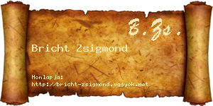 Bricht Zsigmond névjegykártya